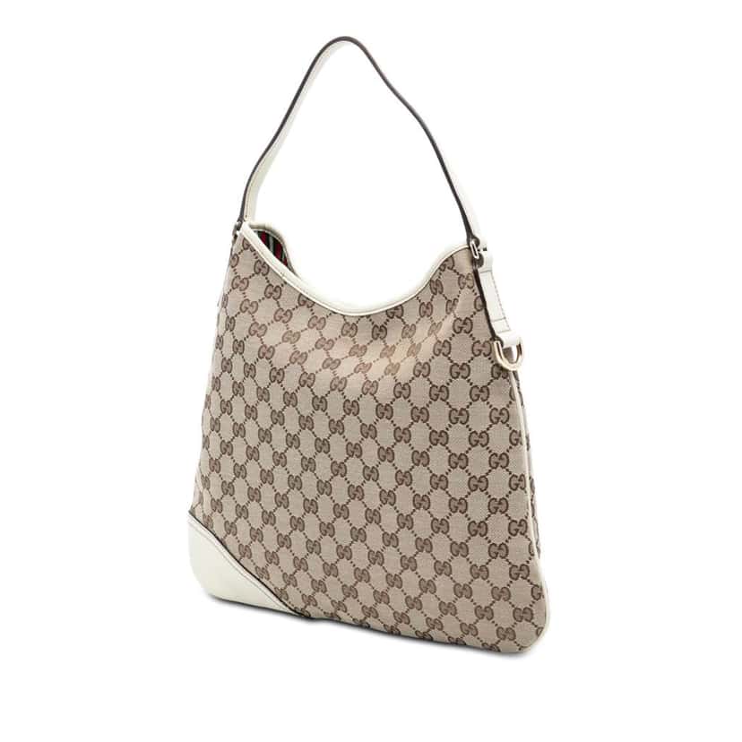 Gucci GG Canvas New Britt Hobo Beige Very good condition - Back View