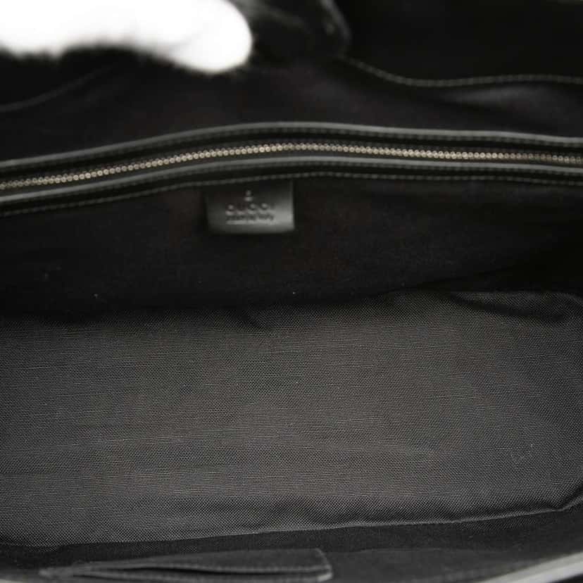 Gucci Large GG Supreme Web Tote Black Canvas Very good condition - Model View