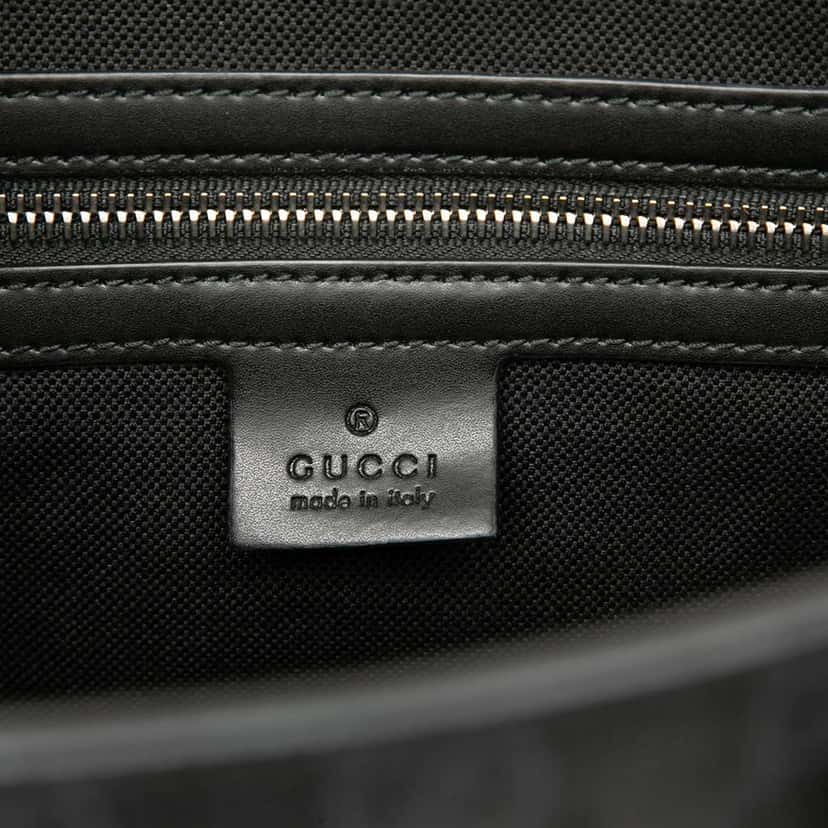 Gucci Large GG Supreme Web Tote Black Canvas Very good condition - Box View
