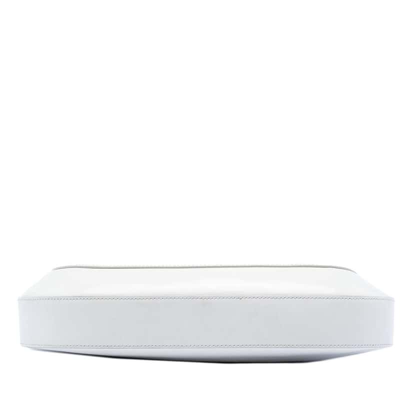 Prada Spazzolato Cleo Shoulder Bag White Leather Very good condition - Inside View