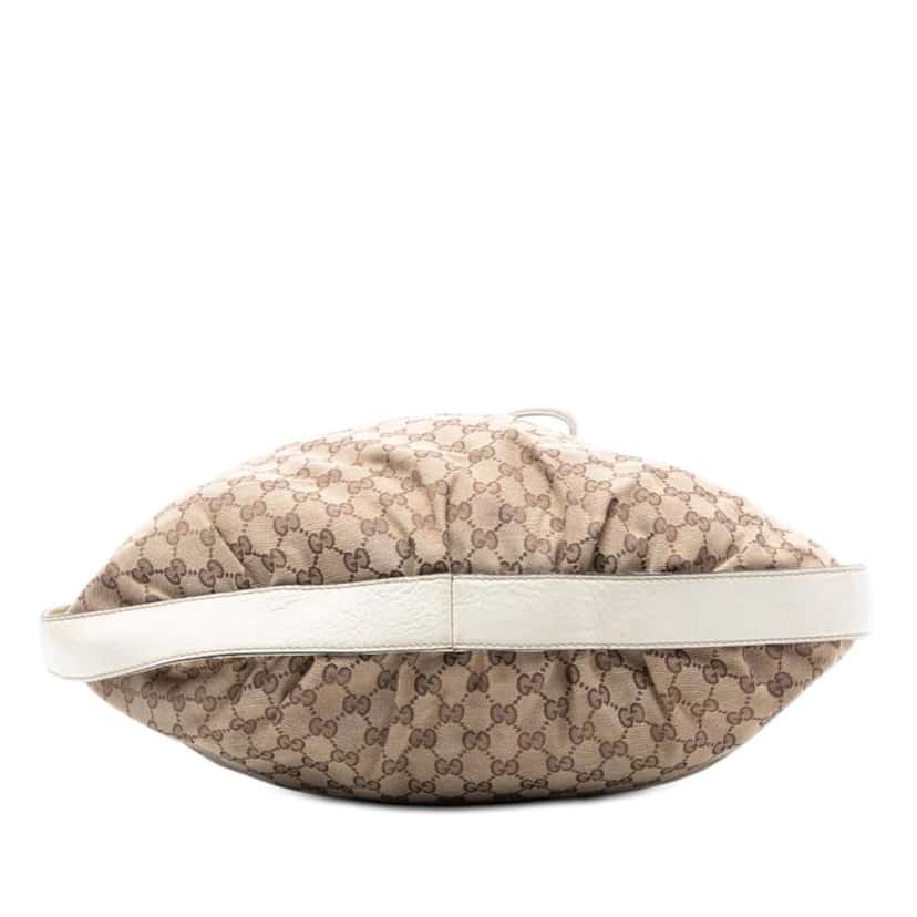 Gucci GG Canvas Interlocking Icon Drawstring Hobo Beige Very good condition - Inside View