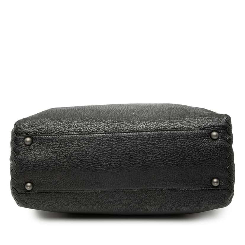 Bottega Veneta Grained Calfskin Intrecciato Tote Black Leather Very good condition - Inside View