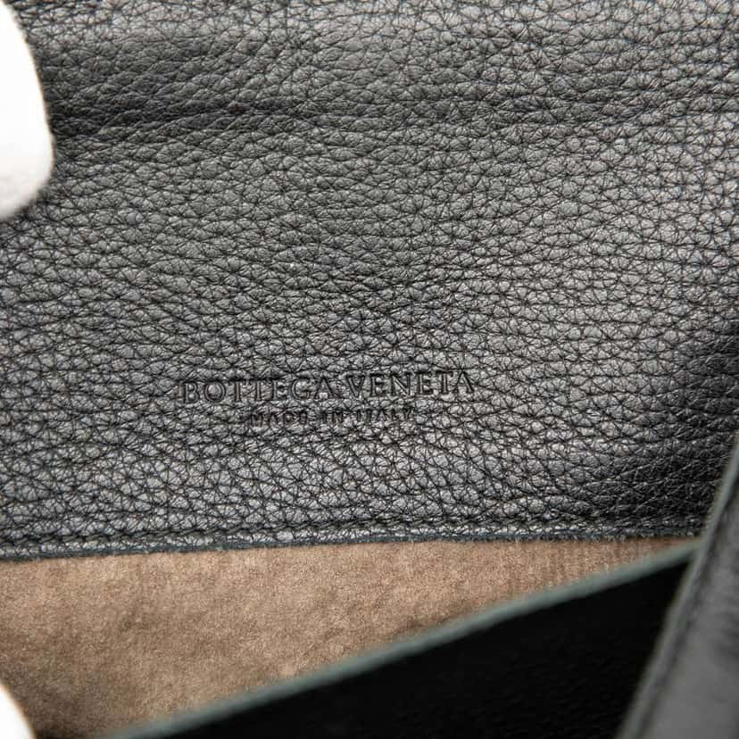 Bottega Veneta Grained Calfskin Intrecciato Tote Black Leather Very good condition - Box View