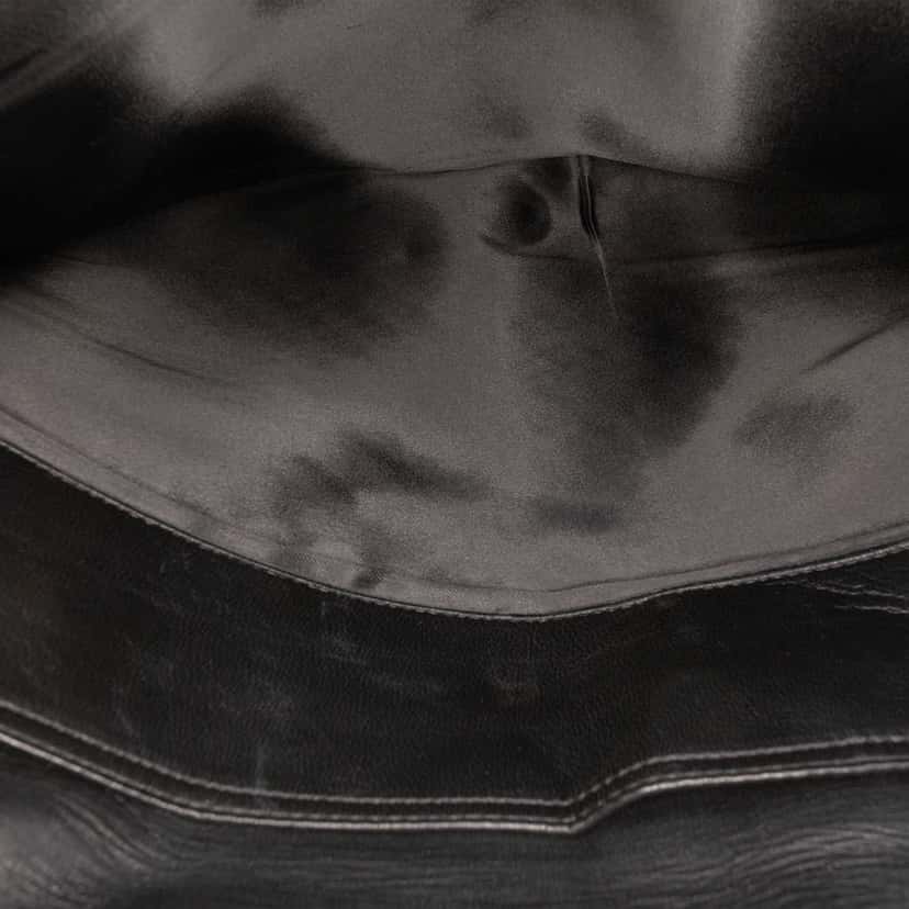 Bottega Veneta Nappa Intrecciato Portfolio Flap Clutch Black Leather Good condition - Box View