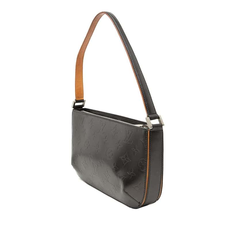 Louis Vuitton Monogram Mat Fowler Grey Leather Very good condition - Back View