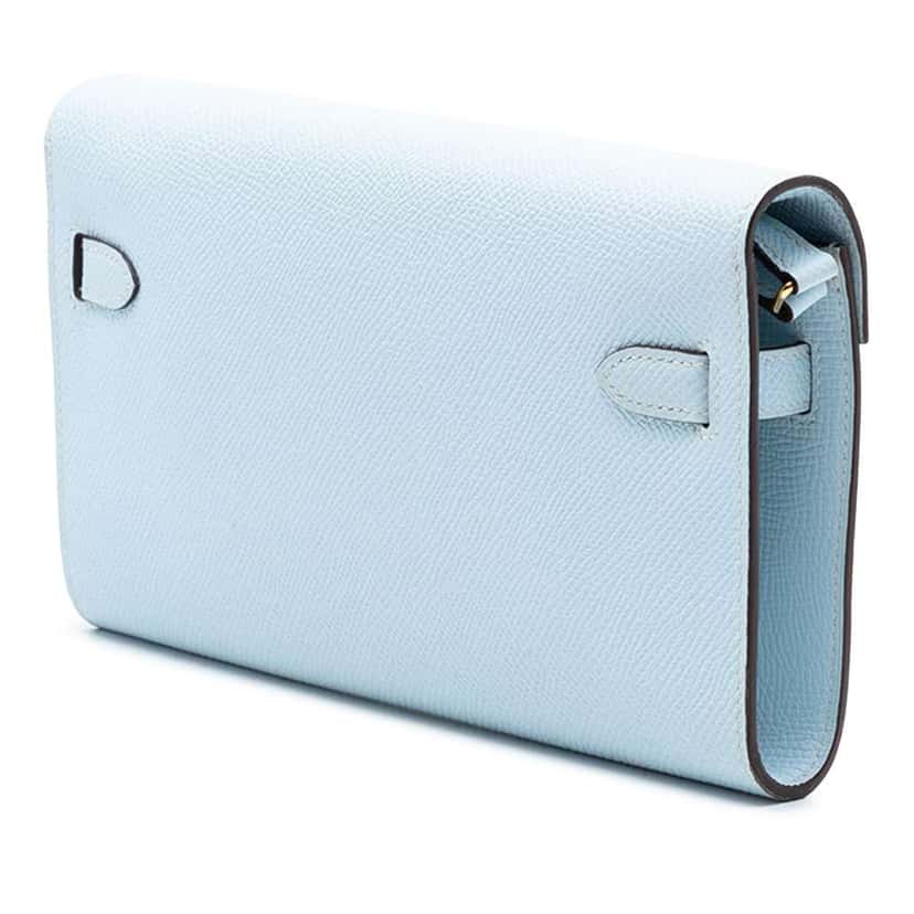 Hermès Epsom Kelly To Go Wallet Blue Leather Very good condition - Back View