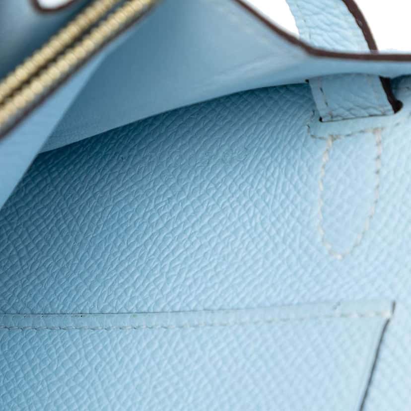 Hermès Epsom Kelly To Go Wallet Blue Leather Very good condition - Box View