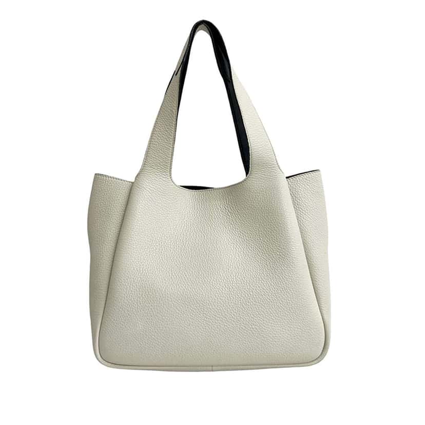 Prada Small Vitello Daino Dynamique Handbag White Leather Very good condition - Back View