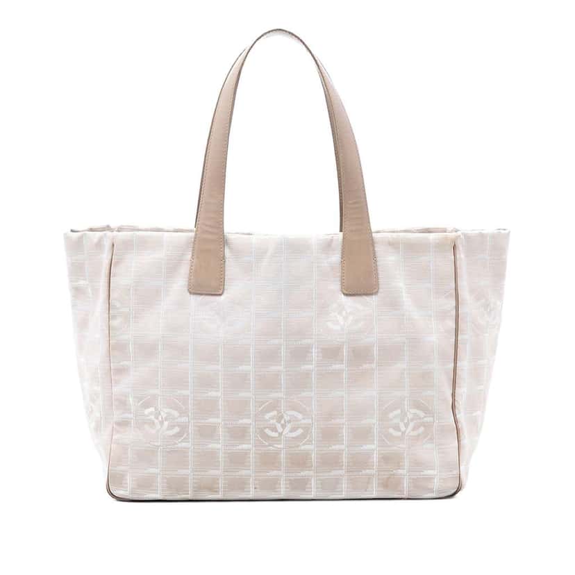 Chanel New Travel Line Nylon Tote Beige Very good condition - Front View