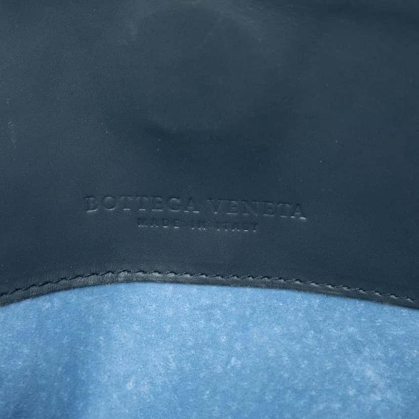 Bottega Veneta Nappa Intrecciato Shoulder Bag Blue Leather Very good condition - Box View