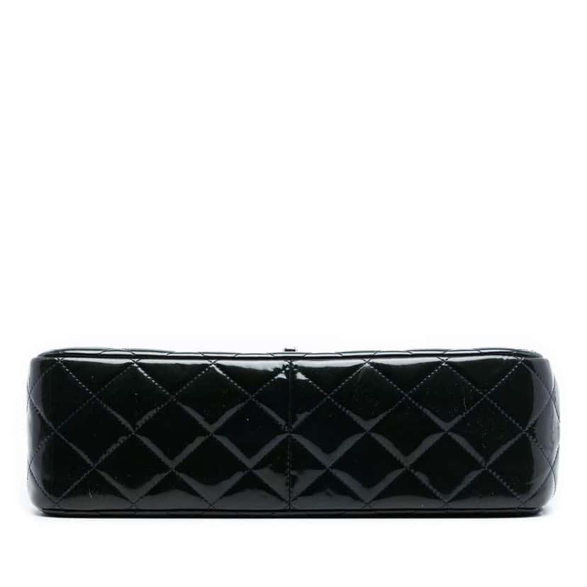 Chanel Jumbo Classic Patent Double Flap Blue Leather Very good condition - Inside View