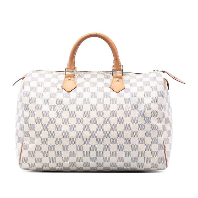 Louis Vuitton Damier Azur Speedy 35 White Very good condition - Front View