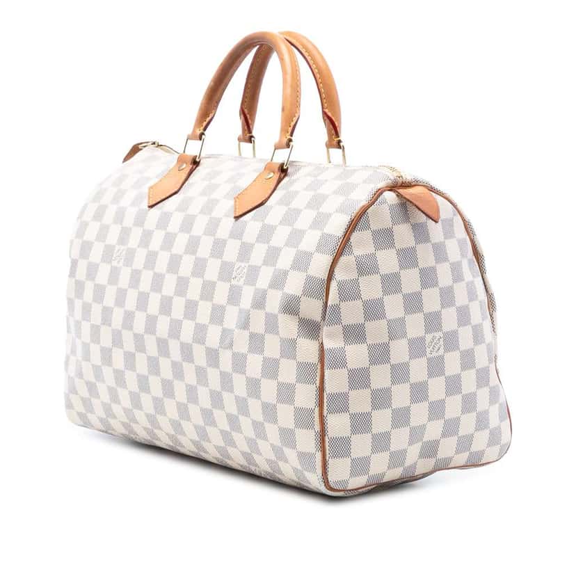 Louis Vuitton Damier Azur Speedy 35 White Very good condition - Back View