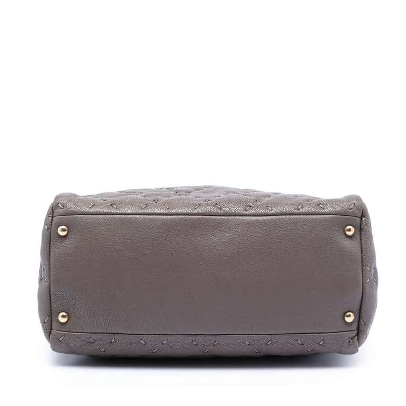 Chanel CC Caviar Wild Stitch Tote Brown Leather Very good condition - Inside View