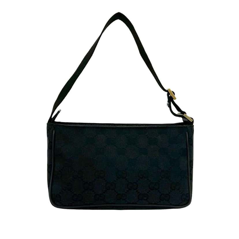 Gucci GG Canvas Handbag Black Canvas Very good condition - Front View