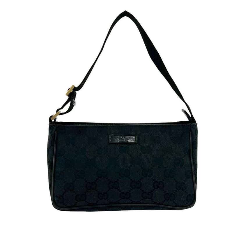 Gucci GG Canvas Handbag Black Canvas Very good condition - Back View