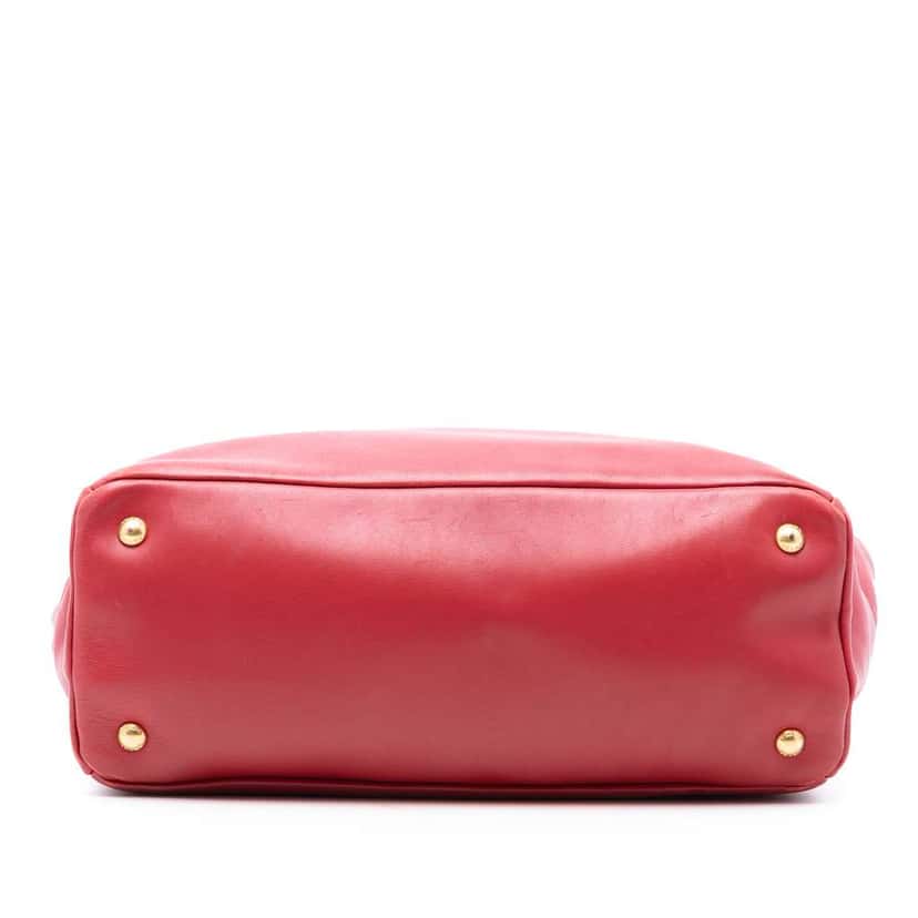 Prada Vitello Daino Open Convertible Tote Red Leather Very good condition - Inside View