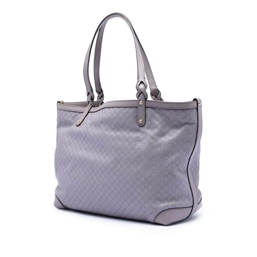 Gucci Medium Microguccissima Craft Tote Purple Leather Very good condition - Back View