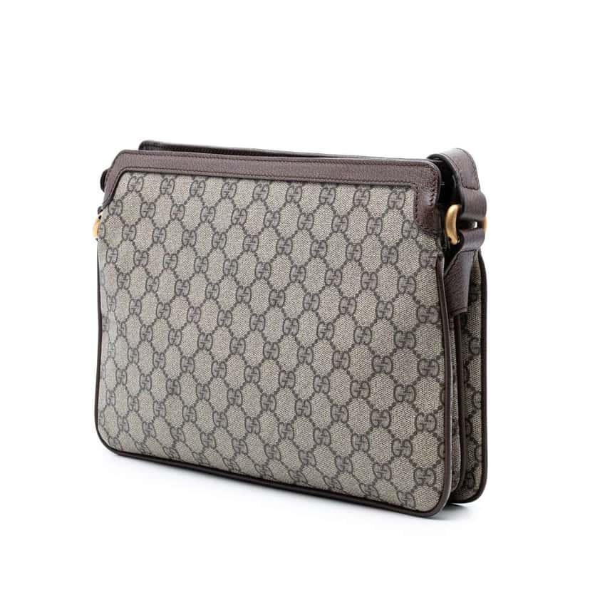 Gucci Medium GG Supreme Web Ophidia Crossbody Beige Canvas Very good condition - Back View