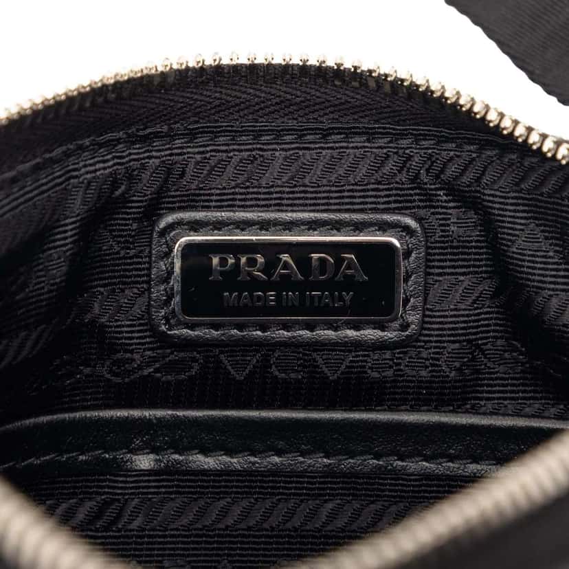 Prada Brushed Leather Re Edition Zip Messenger Bag Silver Leather Very good condition - Box View