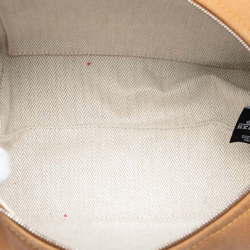 Hermès Small Toile Bride A Brac Case Brown Canvas Very good condition - Model View