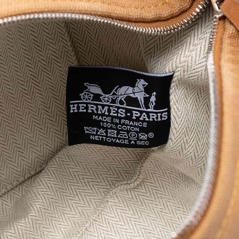 Hermès Small Toile Bride A Brac Case Brown Canvas Very good condition - Box View