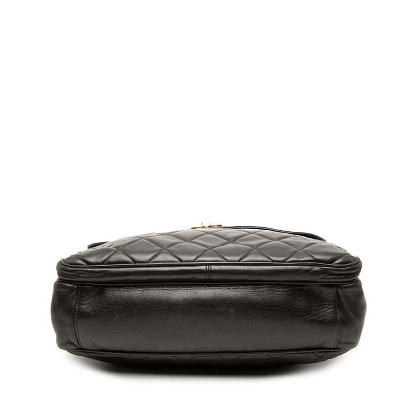 Chanel CC Quilted Lambskin Front Pocket Tote Brown Leather Very good condition - Inside View