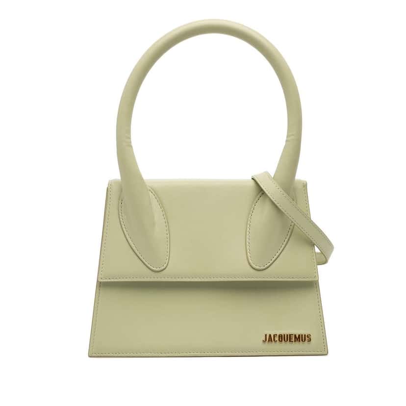 Jacquemus Smooth Calfskin Le Grand Chiquito Green Leather Very good condition - Front View