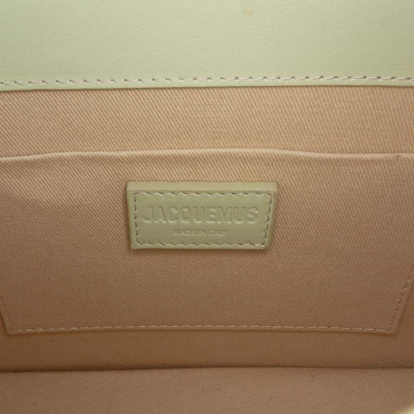 Jacquemus Smooth Calfskin Le Grand Chiquito Green Leather Very good condition - Box View