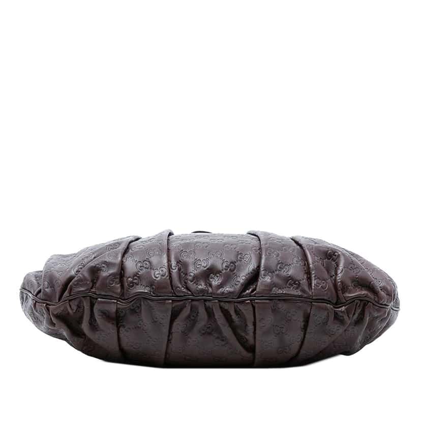 Gucci Large Guccissima Hysteria Satchel Brown Leather Very good condition - Inside View