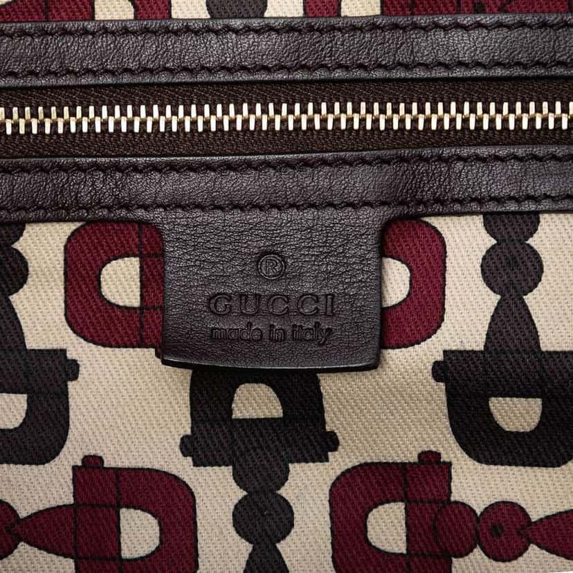 Gucci Large Guccissima Hysteria Satchel Brown Leather Very good condition - Box View