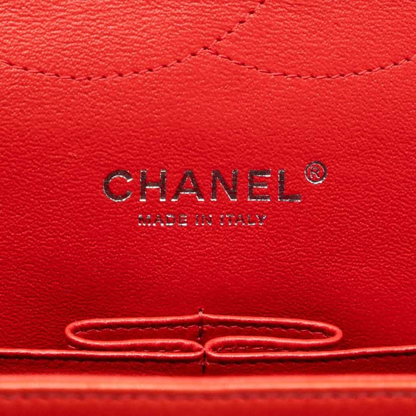 Chanel Jumbo Classic Lambskin Double Flap Red Leather Very good condition - Box View