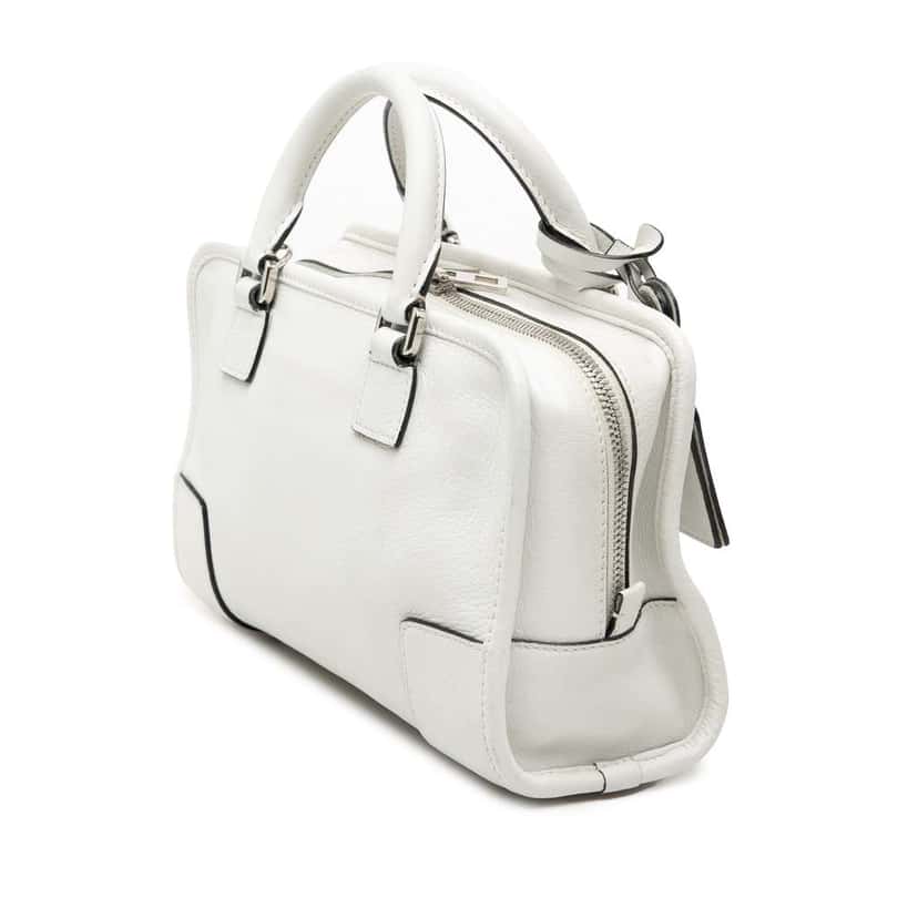 Loewe Leather Amazona 23 White Leather Very good condition - Back View