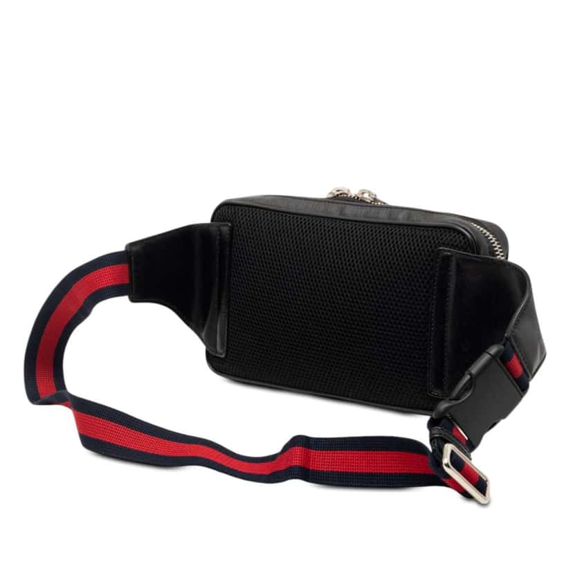 Gucci GG Supreme Web Belt Bag Black Canvas Very good condition - Back View