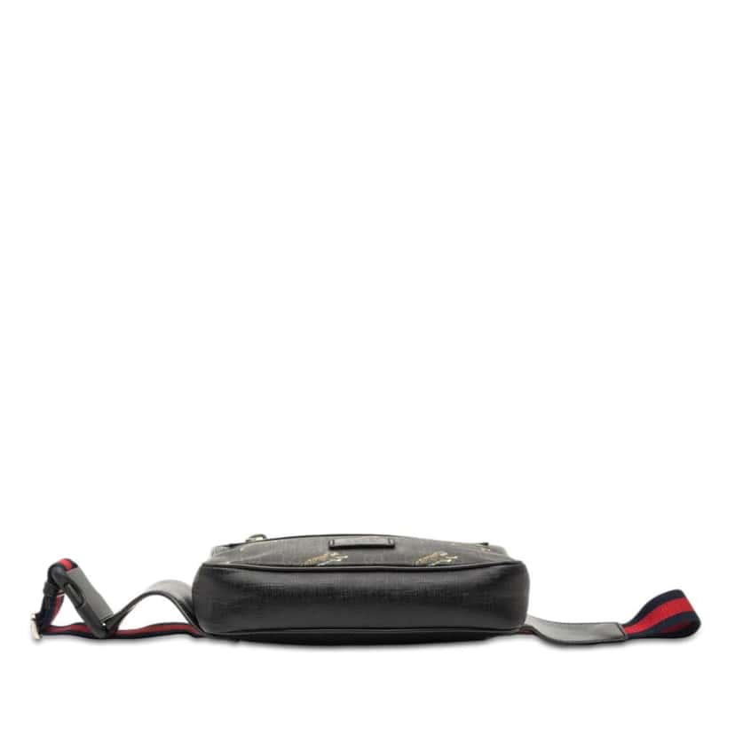 Gucci GG Supreme Web Belt Bag Black Canvas Very good condition - Inside View