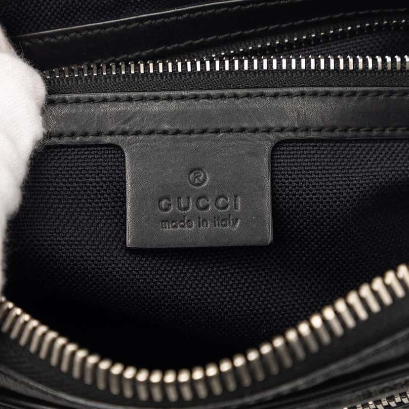 Gucci GG Supreme Web Belt Bag Black Canvas Very good condition - Box View