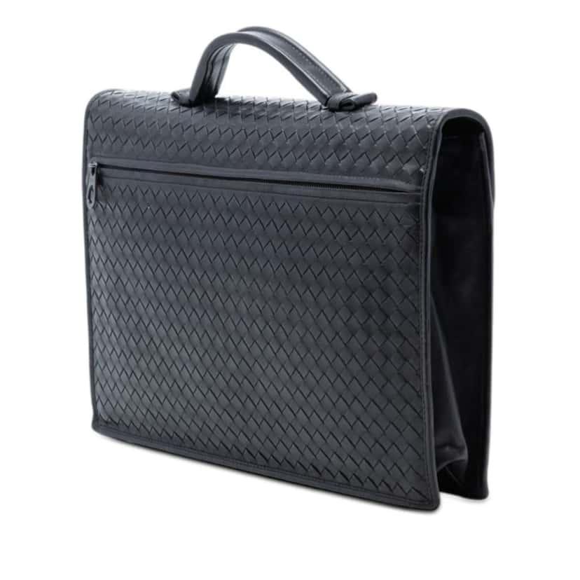 Bottega Veneta Nappa Intrecciato Briefcase Black Leather Very good condition - Back View