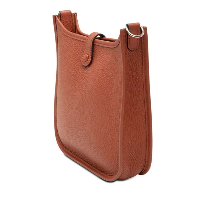 Hermès Clemence Maxi Quadrille Evelyne I TPM Brown Leather Very good condition - Back View