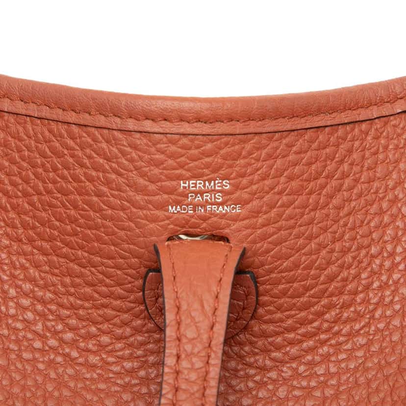 Hermès Clemence Maxi Quadrille Evelyne I TPM Brown Leather Very good condition - Box View