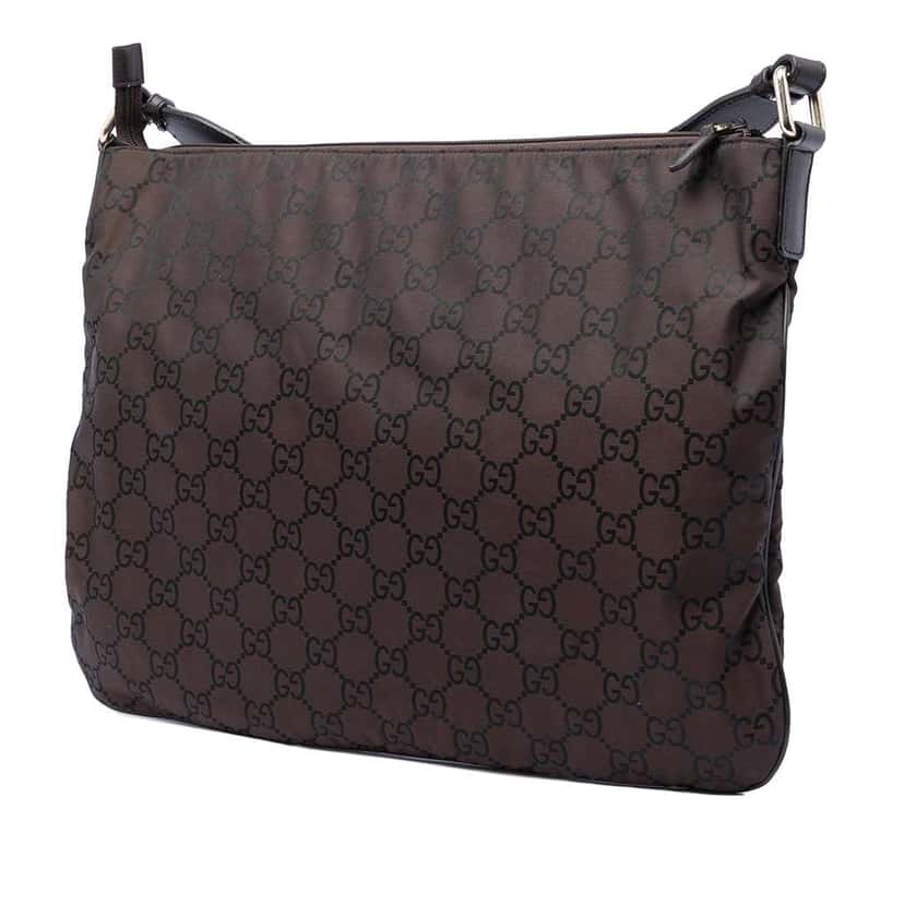 Gucci GG Nylon Crossbody Brown Very good condition - Back View