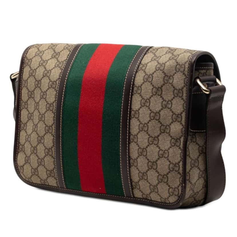 Gucci GG Supreme Web Crossbody Beige Canvas Very good condition - Back View