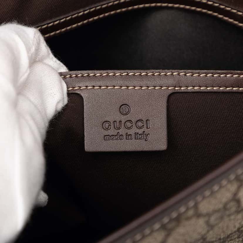 Gucci GG Supreme Web Crossbody Beige Canvas Very good condition - Box View