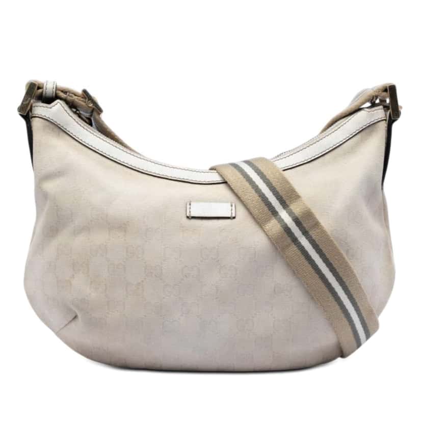 Gucci GG Canvas Web Crossbody Beige Canvas Very good condition - Front View