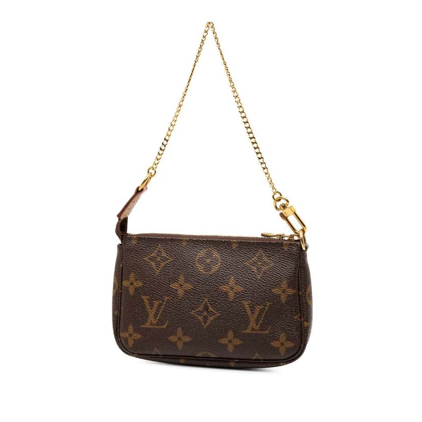Louis Vuitton Monogram Mini Pochette Accessoires Brown Very good condition - Back View