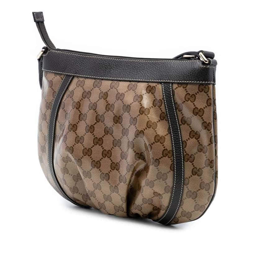 Gucci GG Crystal Abbey D Ring Crossbody Brown Canvas Very good condition - Back View