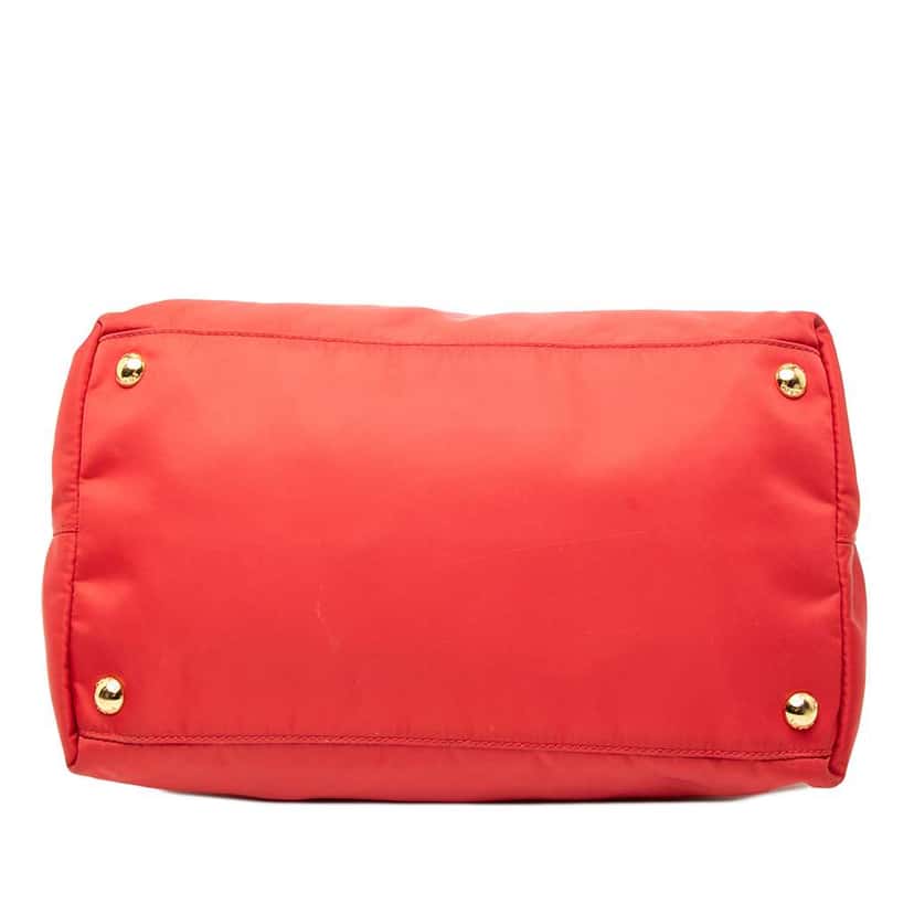 Prada Saffiano Trimmed Tessuto Satchel Orange Very good condition - Inside View