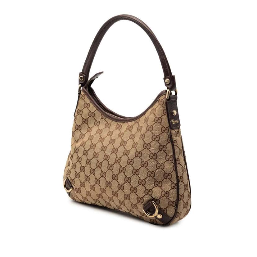 Gucci GG Canvas Abbey D Ring Shoulder Bag Beige Canvas Very good condition - Back View