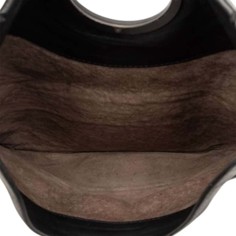 Bottega Veneta Nappa Intrecciato Turn Lock Clutch Black Leather Very good condition - Box View