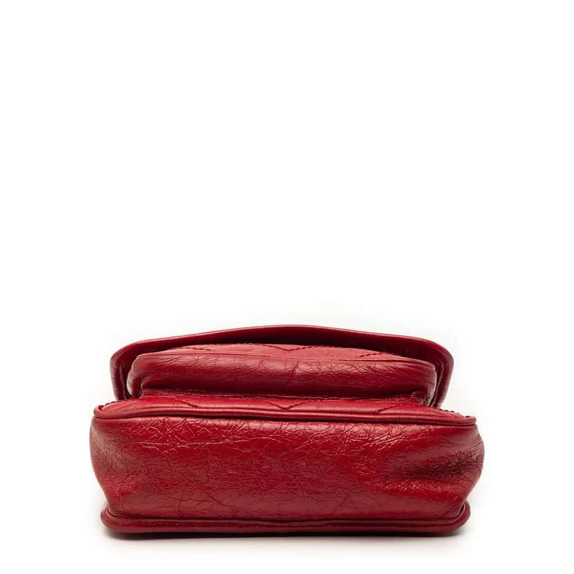 Saint Laurent Baby Crinkled Calfskin Niki Red Leather Very good condition - Inside View