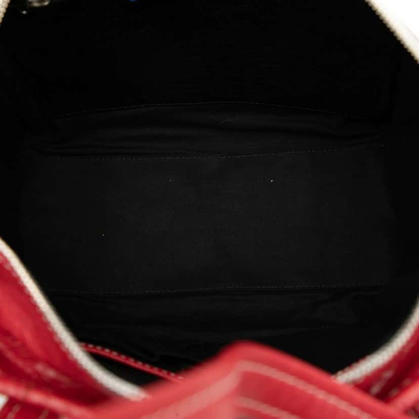 Balenciaga S Lambskin Bazar Shopper Tote Red Leather Very good condition - Model View